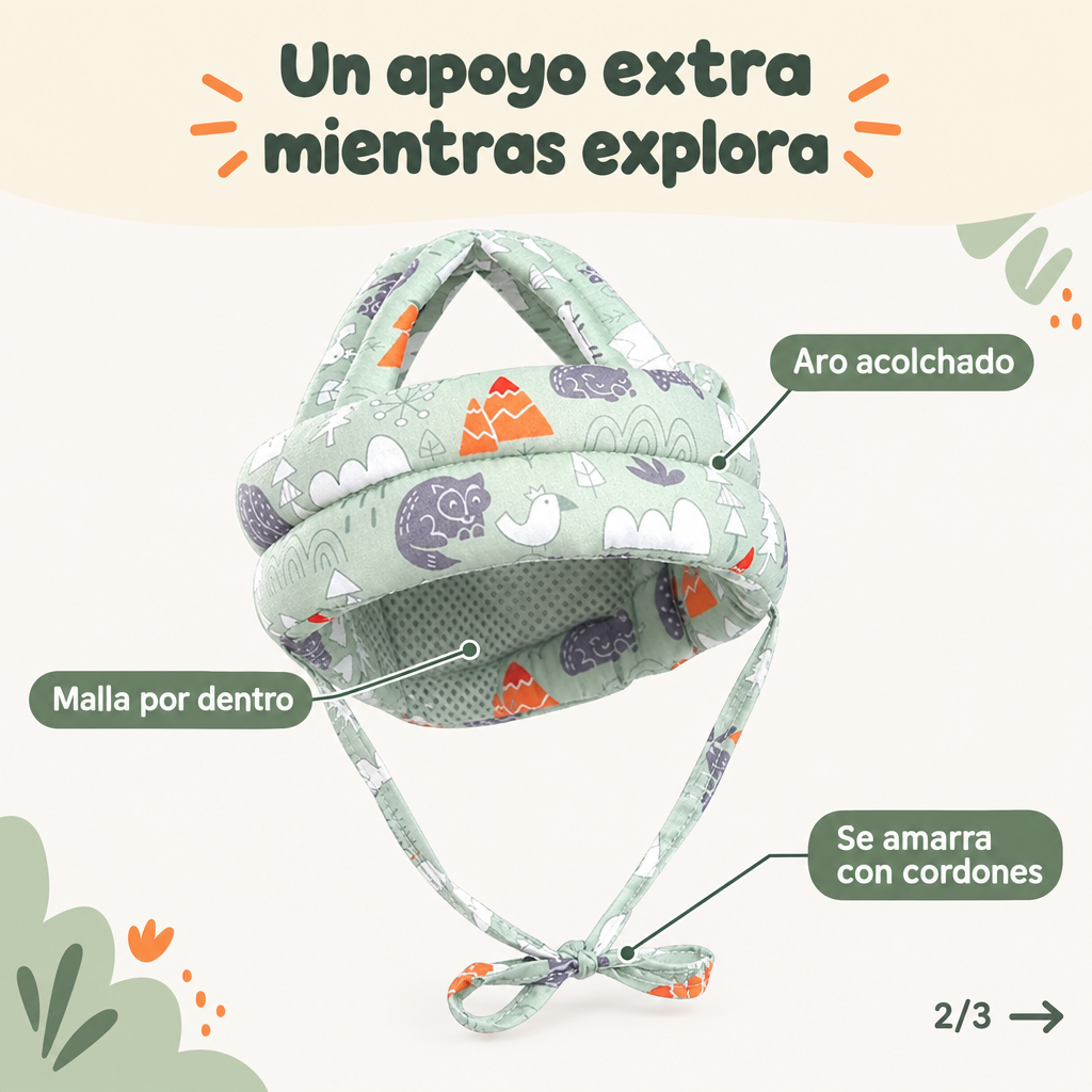 Gorro acolchado para bebé